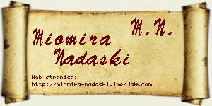 Miomira Nadaški vizit kartica